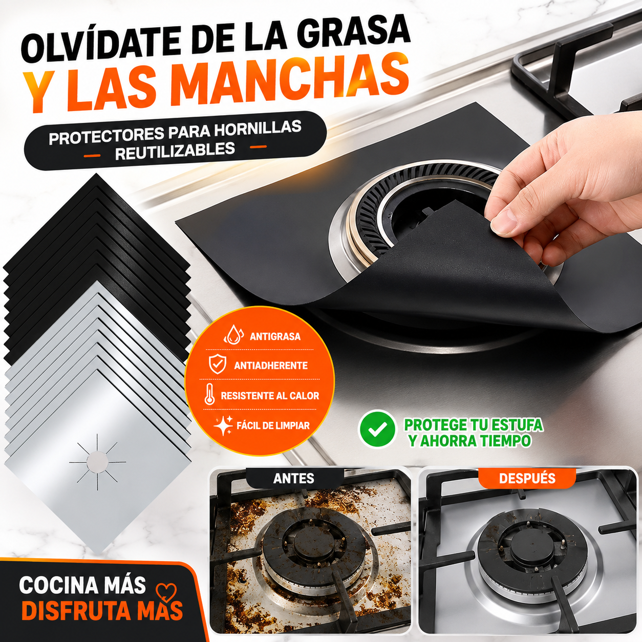 Protectores Antigrasa para Hornillas
